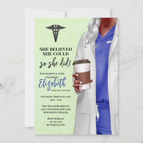 White Coat Medical School Graduation Invitation