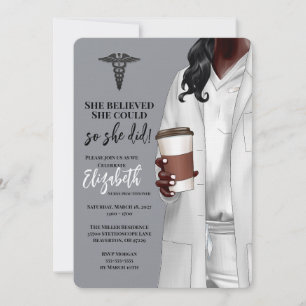 White Coat Medical School Graduation Invitation