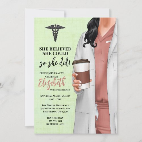 White Coat Medical School Graduation Invitation