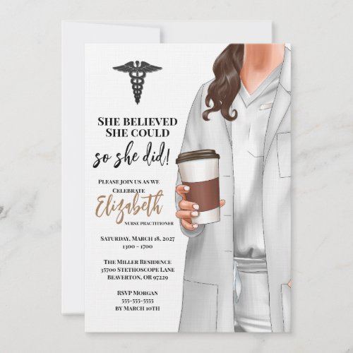 White Coat Medical School Graduation Invitation