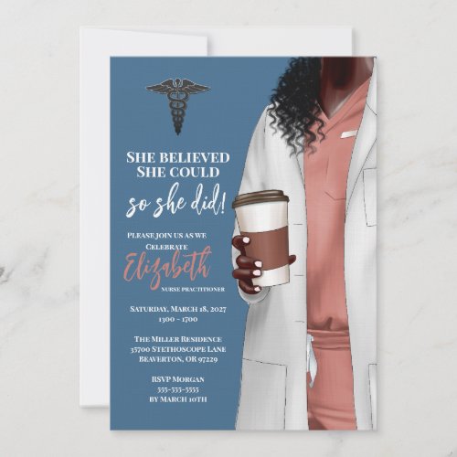 White Coat Medical School Graduation Invitation