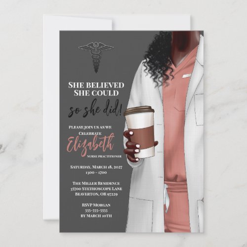 White Coat Medical School Graduation Invitation