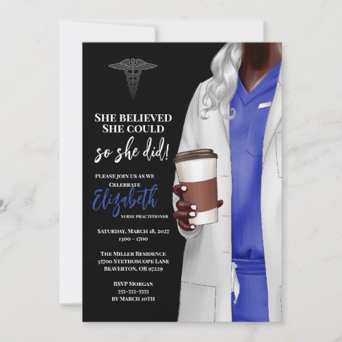 White Coat Medical School Graduation Invitation