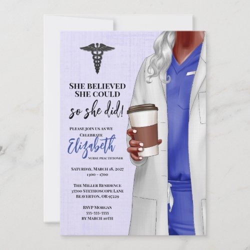 White Coat Medical School Graduation Invitation