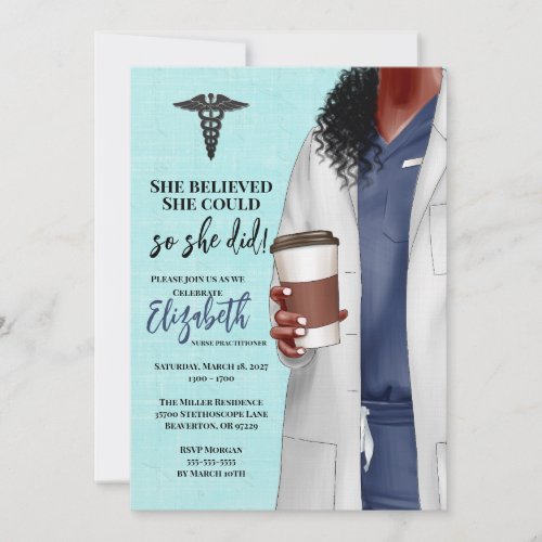 White Coat Medical School Graduation Invitation