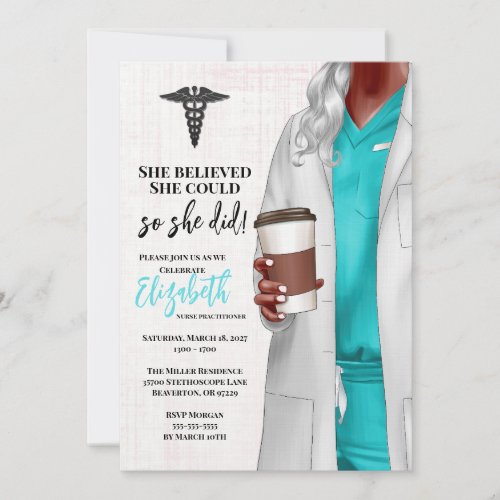 White Coat Medical School Graduation Invitation