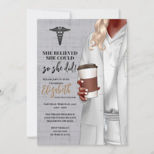White Coat Medical School Graduation Invitation