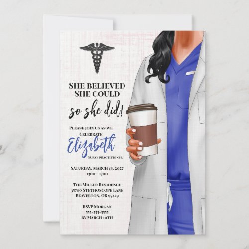 White Coat Medical School Graduation Invitation