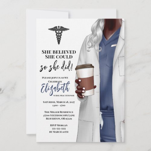 White Coat Medical School Graduation Invitation