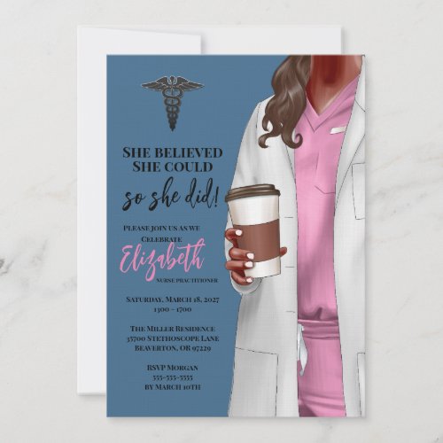 White Coat Medical School Graduation Invitation