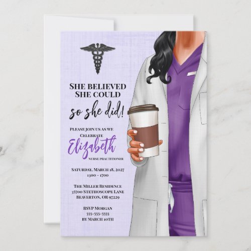 White Coat Medical School Graduation Invitation