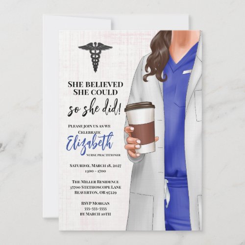 White Coat Medical School Graduation Invitation