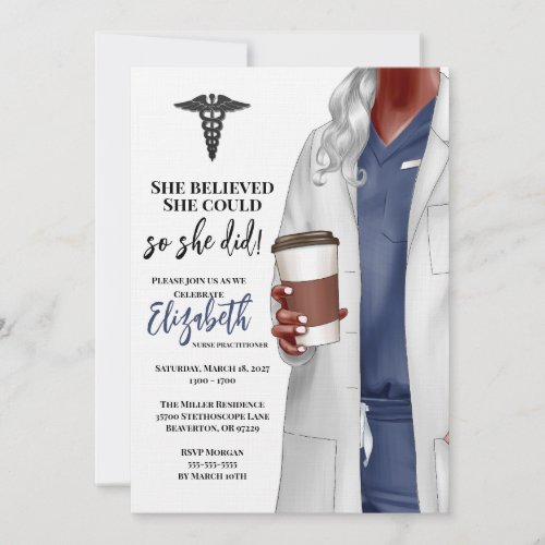 White Coat Medical School Graduation Invitation