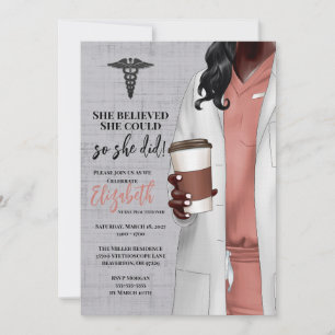 White Coat Medical School Graduation Invitation