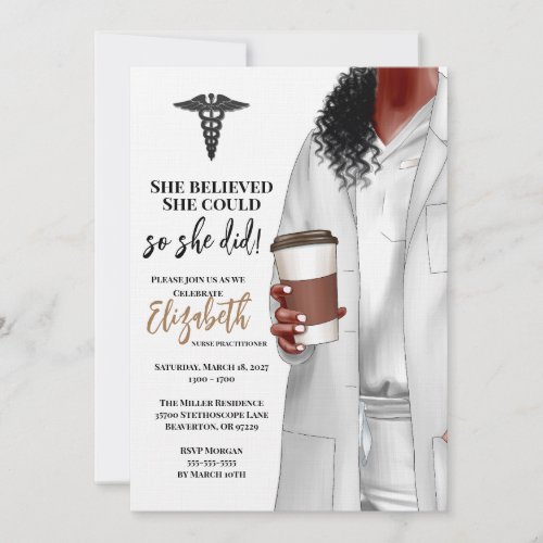 White Coat Medical School Graduation Invitation