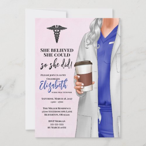 White Coat Medical School Graduation Invitation