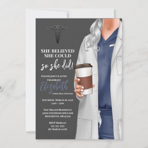 White Coat Medical School Graduation Invitation