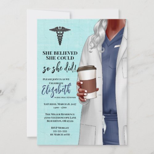 White Coat Medical School Graduation Invitation