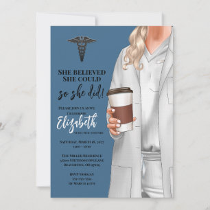 White Coat Medical School Graduation Invitation