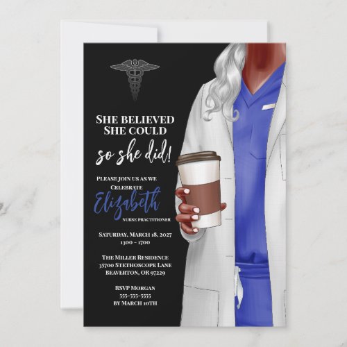 White Coat Medical School Graduation Invitation