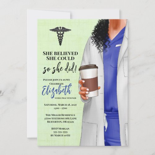 White Coat Medical School Graduation Invitation