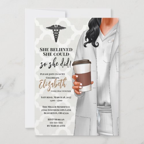 White Coat Medical School Graduation Invitation