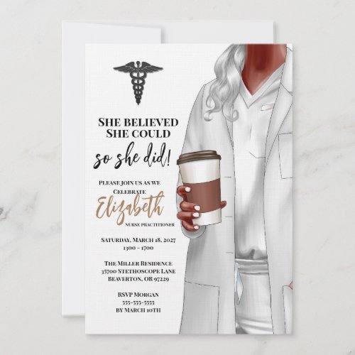 White Coat Medical School Graduation Invitation