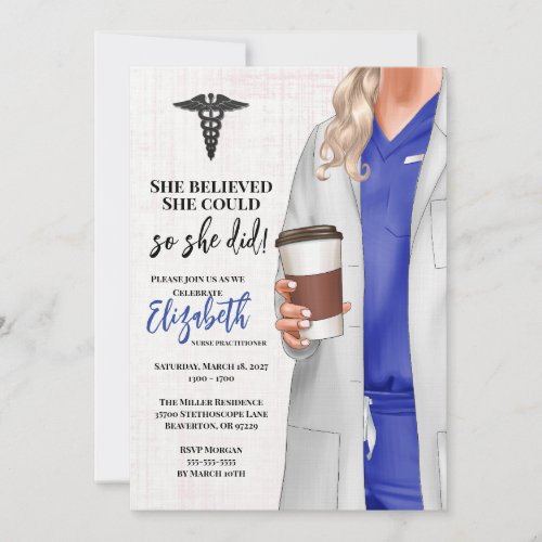 White Coat Medical School Graduation Invitation