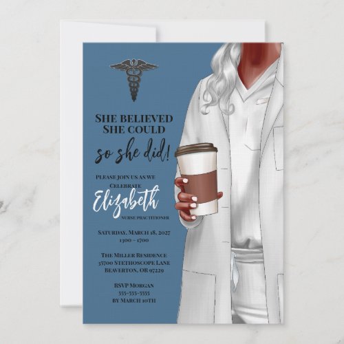 White Coat Medical School Graduation Invitation