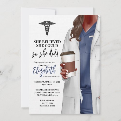 White Coat Medical School Graduation Invitation