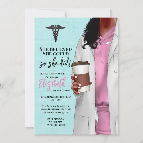 White Coat Medical School Graduation Invitation