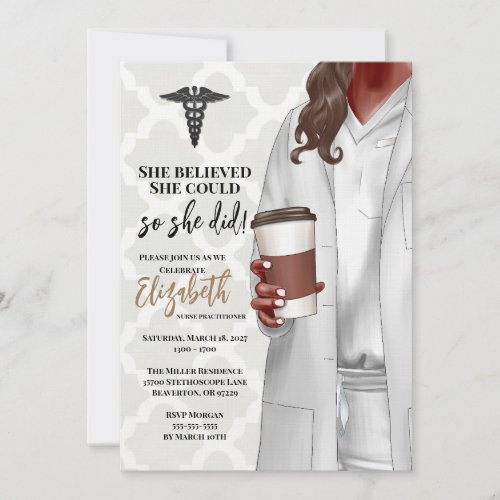 White Coat Medical School Graduation Invitation