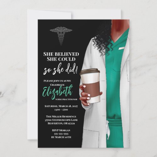 White Coat Medical School Graduation Invitation