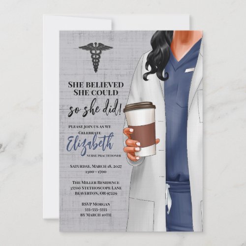 White Coat Medical School Graduation Invitation