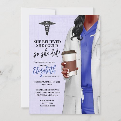 White Coat Medical School Graduation Invitation