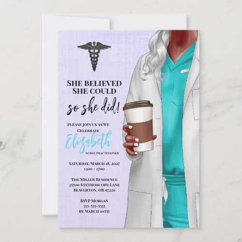 White Coat Medical School Graduation Invitation