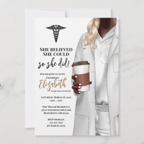 White Coat Medical School Graduation Invitation