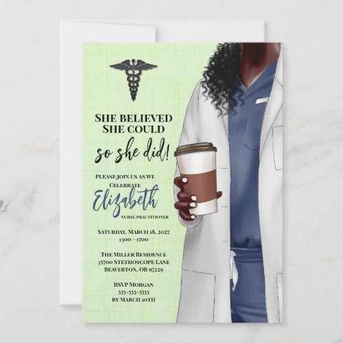 White Coat Medical School Graduation Invitation