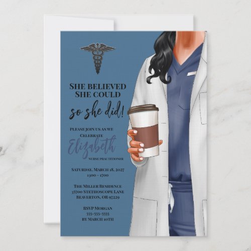 White Coat Medical School Graduation Invitation