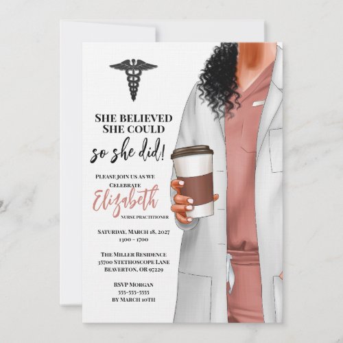 White Coat Medical School Graduation Invitation