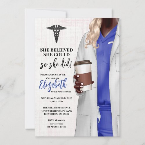 White Coat Medical School Graduation Invitation