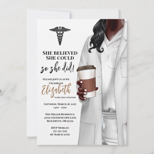 White Coat Medical School Graduation Invitation