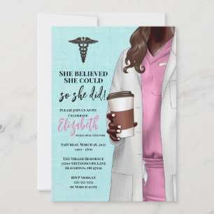 White Coat Medical School Graduation Invitation