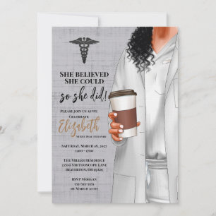 White Coat Medical School Graduation Invitation