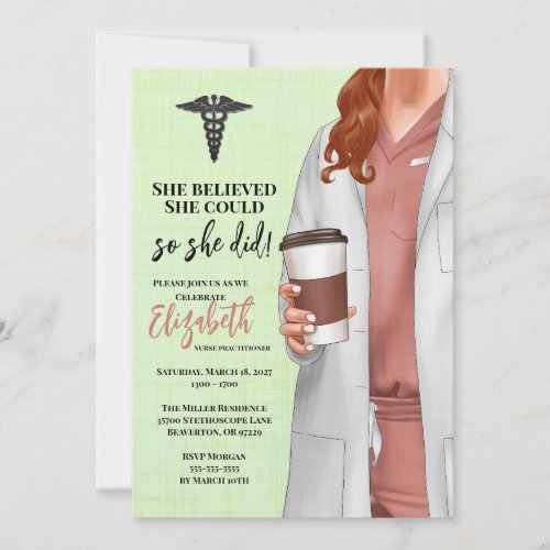 White Coat Medical School Graduation Invitation