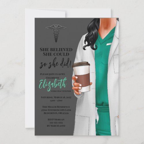 White Coat Medical School Graduation Invitation