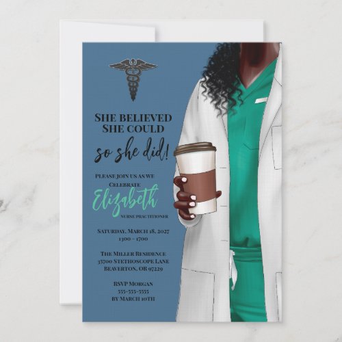 White Coat Medical School Graduation Invitation