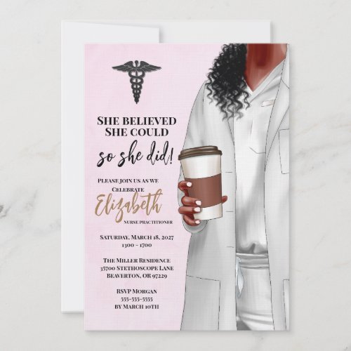 White Coat Medical School Graduation Invitation