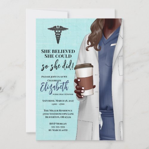 White Coat Medical School Graduation Invitation