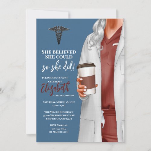 White Coat Medical School Graduation Invitation